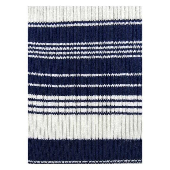 NWT Lauren Ralph Lauren Women's Striped Midi Skirt Navy and Cream - Picture 2 of 4